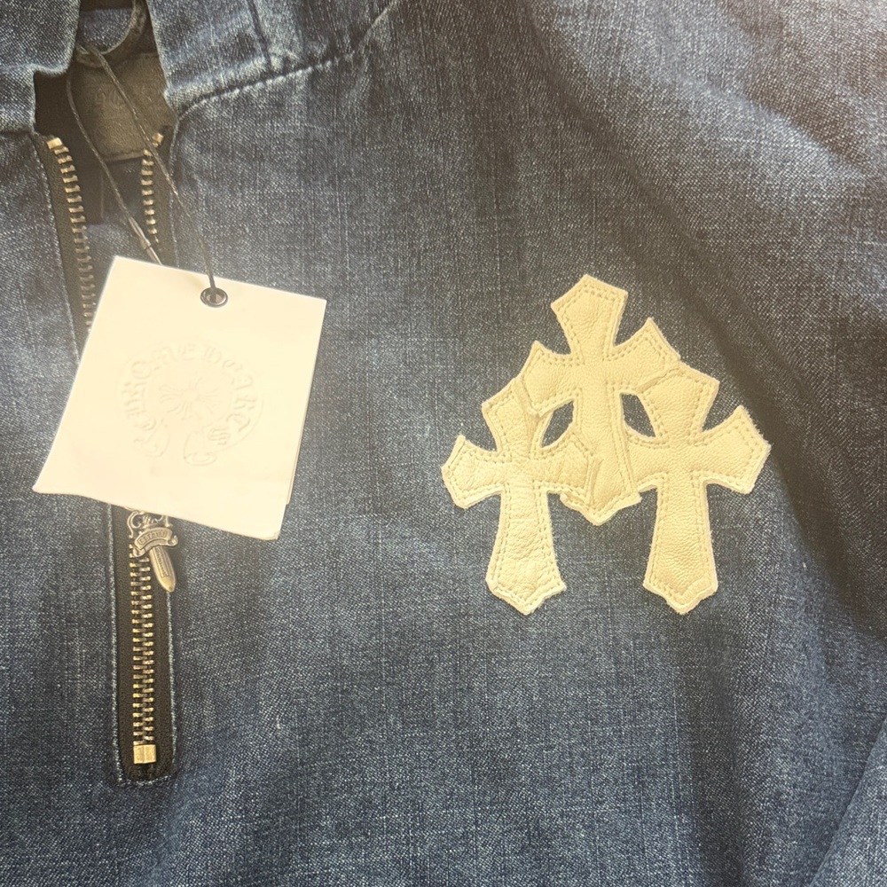 Chrome Hearts Blue Hoodie with White Graphics - Picture 2 of 9